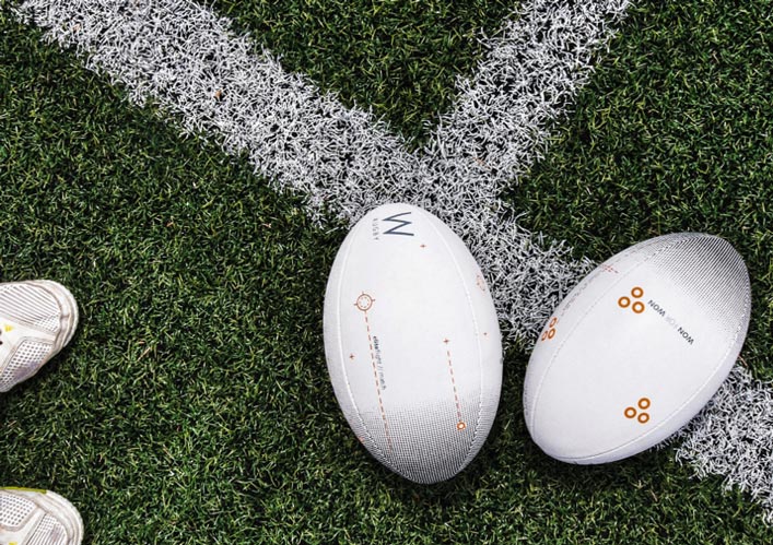 shoes and rugby balls